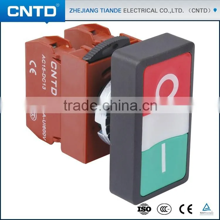 CNTD Most Profitable Products Bi-Color Led Double Push Button Switch With Lamp 220V