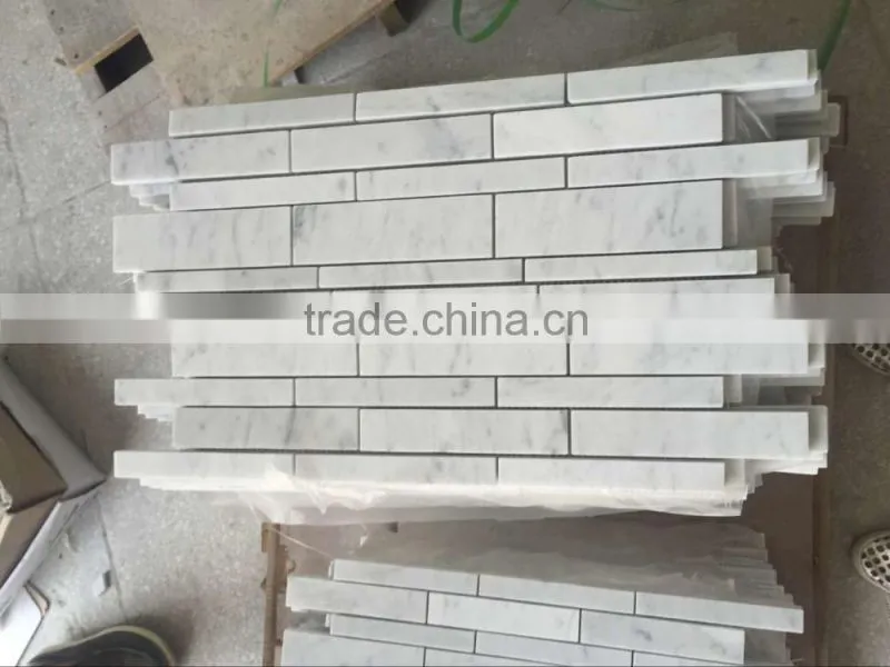Competitive prices Bianco Carrara White Marble Mosaic for bathroom tile and Wall Tile
