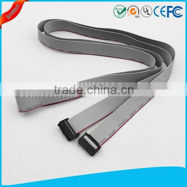Electrical 16 pin IDC connector flat ribbon cable 2.54mm pitch idc flat cable for computer or electronic appliance