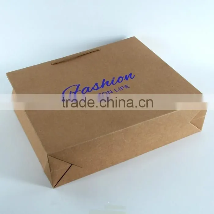 Custom high quality kraft paper bag for garment clothing