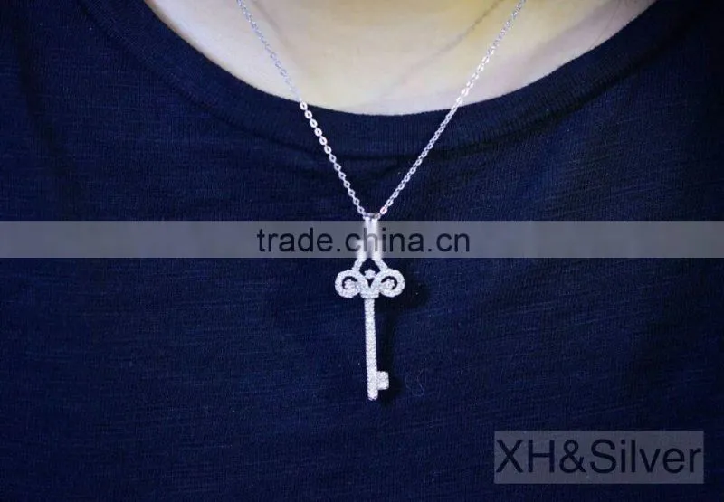 925 sterling silver elegant jewelry with diamond pendant necklaces