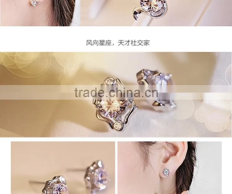 12constellation New Model Stud Earring Silver For Women Popular New Style Earrings