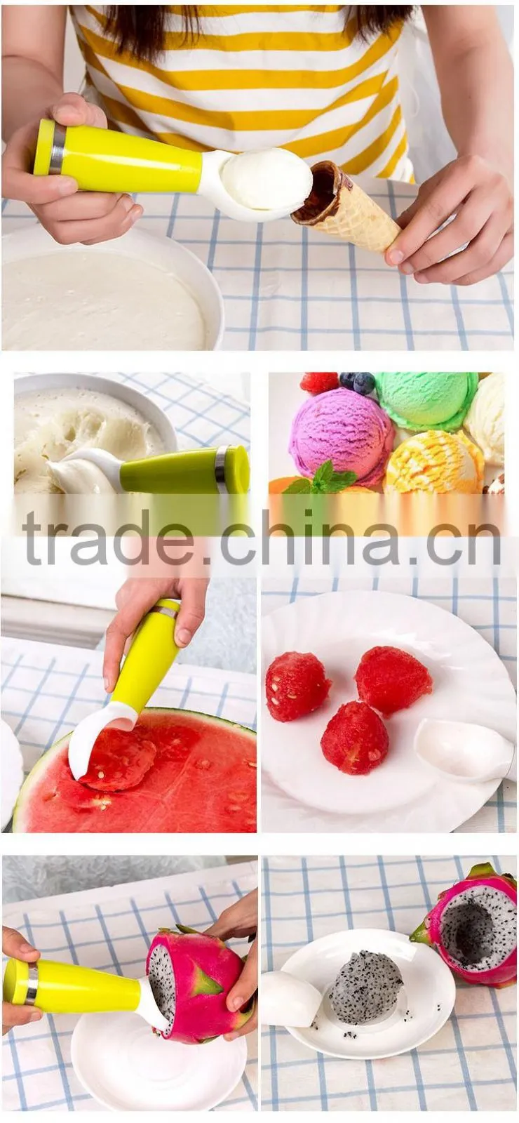 Amazon ebay hot selling lovely kitchen tool ice cream baller spoon