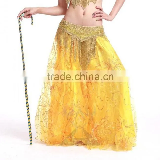 Fansy Golden Stage Performance Use belly dance gypsy skirt