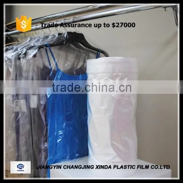 Poly Clear Plastic Hanger Covers Dry Cleaning Bags On Roll For Shirt