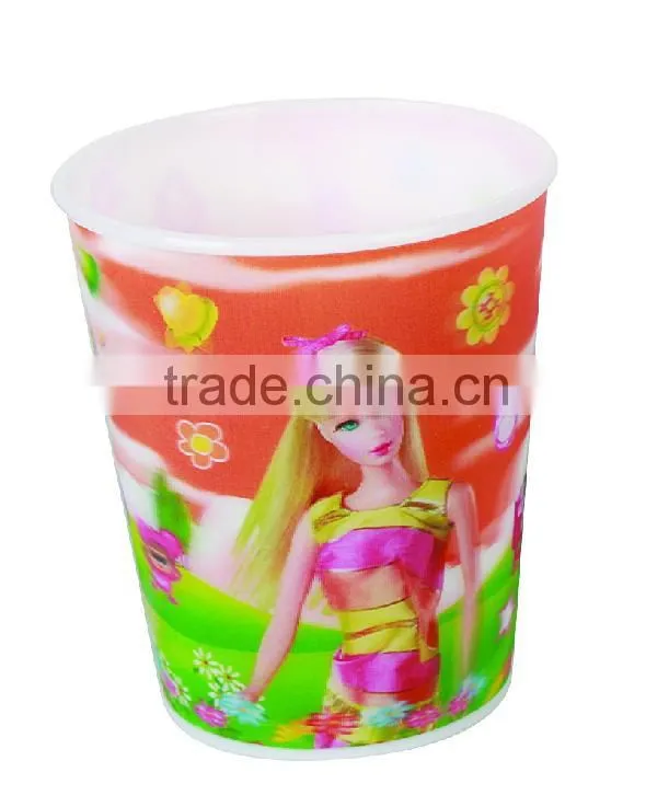 400ml 3D lenticular hard plastic cartoon cup for kids