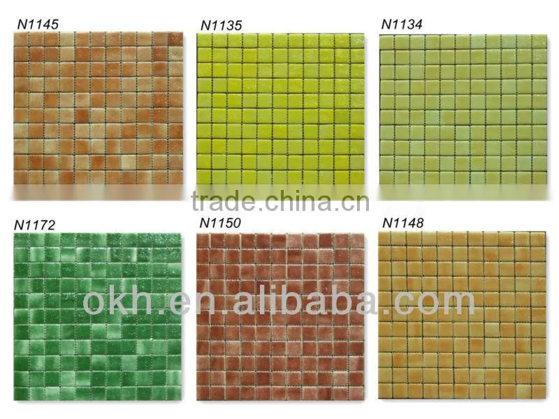 Blue color mosaic tile
