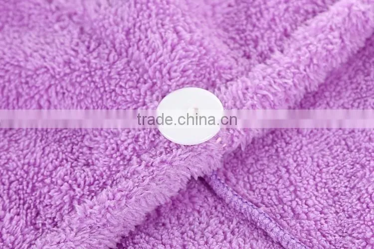 Coral fleece towel shower cap,2015 Elastic model shower cap wholesale