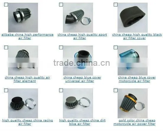 China hotselling cheap plastic motorcycle air power filter