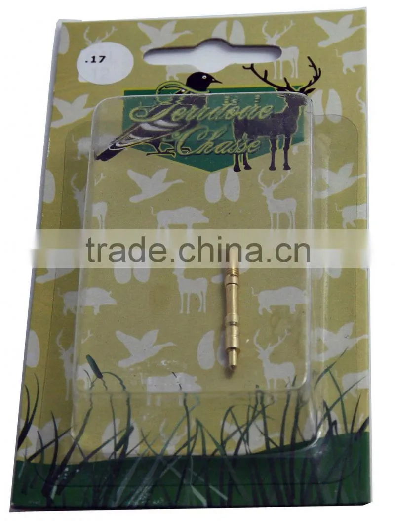 Brass Loading & Cleaning Jag Tip .17 Caliber External Thread 5-40 - Rifle