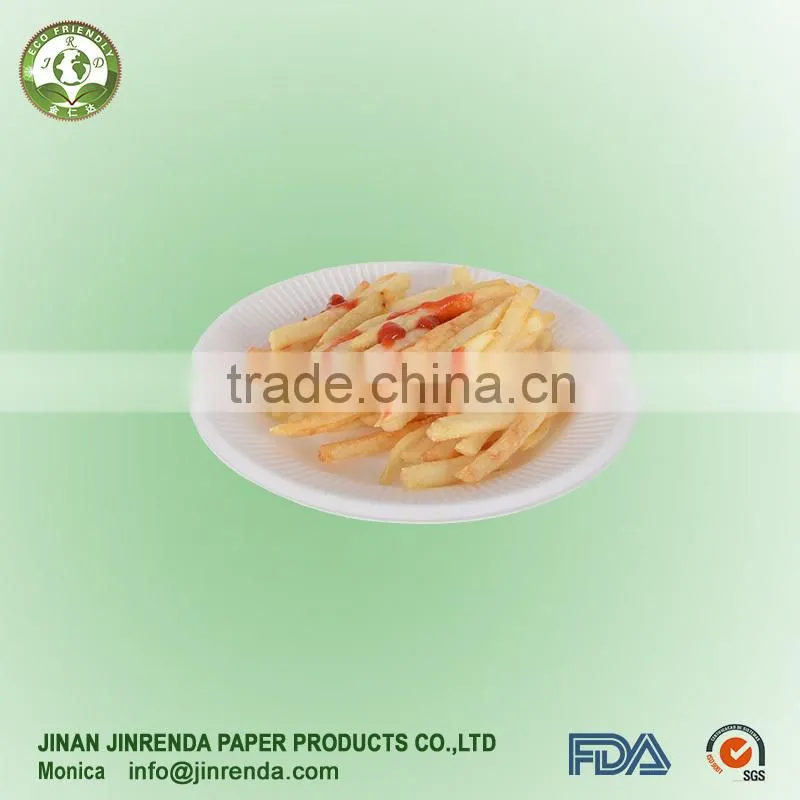Disposable sugarcane tableware Lace Plate