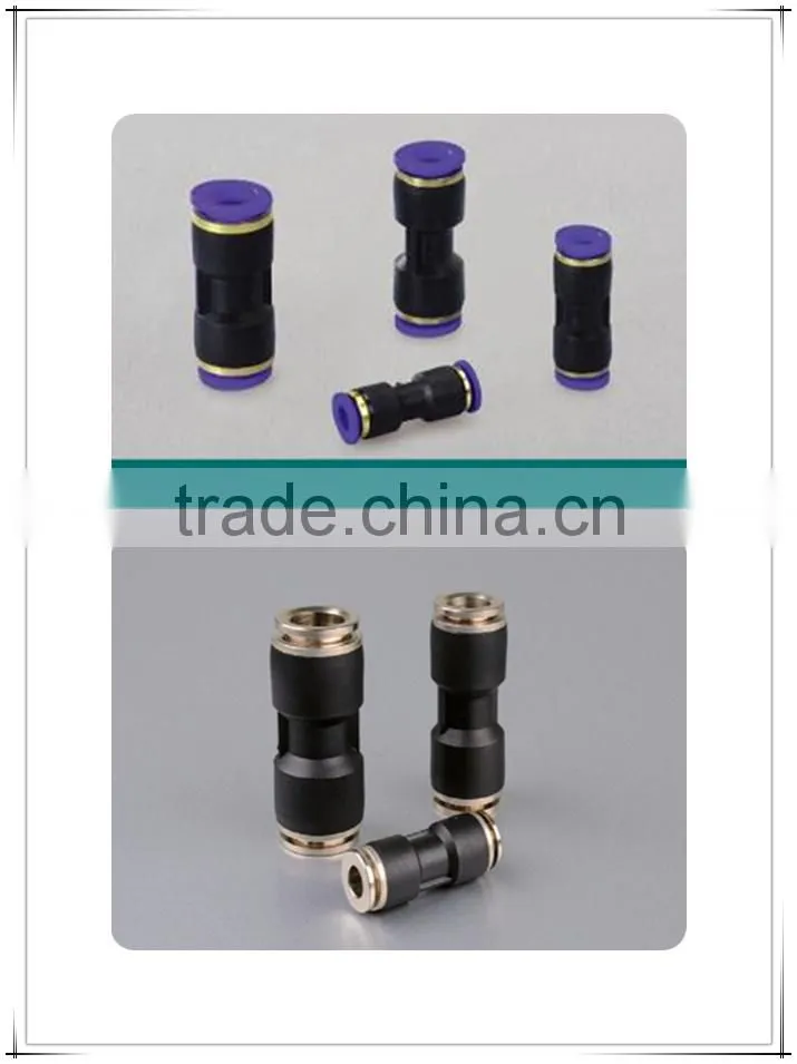 Quick striaght plastic connector pipe fitting