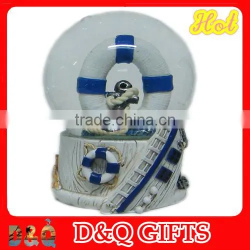 Customed Nautical polyresin nice water globle-80MM
