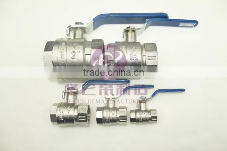 GLD Cheap price 5PCS/LOT hot sale 1/4" Double male external thread ball valve ,brass ball valve , valvecopper ,