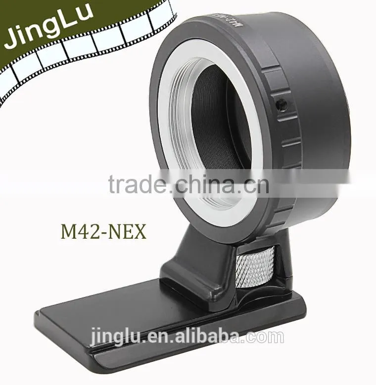 for M42 mount lens to NEX camera body lens adapter ring with long tripod