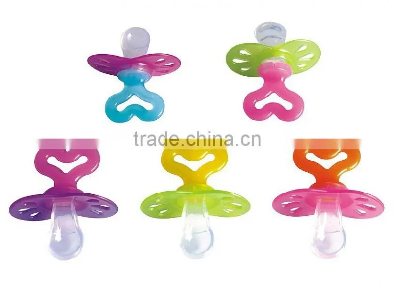 100% BPA free silicone baby pacifier clip simple pacifier manufacturer in china