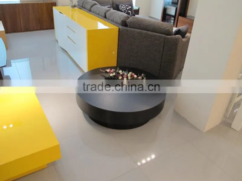 round modern center table oak veneer