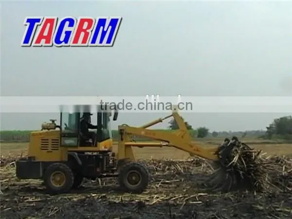 Powerful function 4 wheels sugarcane loader/combine sugarcane wheel loader/mini sugarcane grab loader ZLG16
