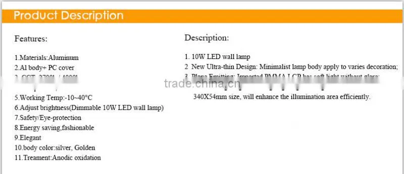 Ultra-thin comtemporary LED Mirror lamp