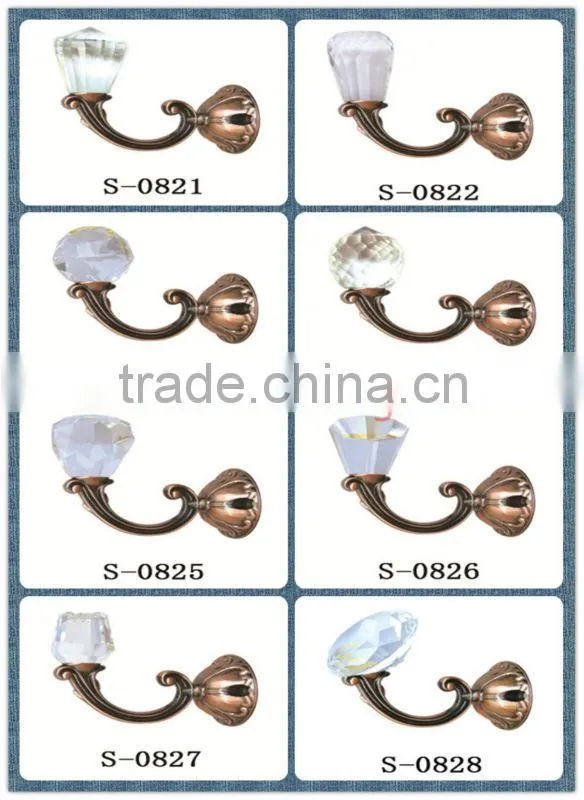 Hot sales rose crystal curtain hook