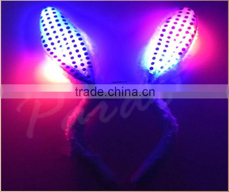 Bar promotional led glow rabbit ears light bunny ears