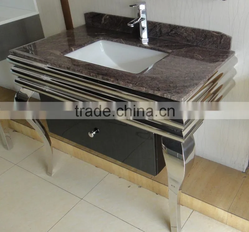 China wholesale 304 stainless steel vanity furniture bathroom cabinet Y-8009