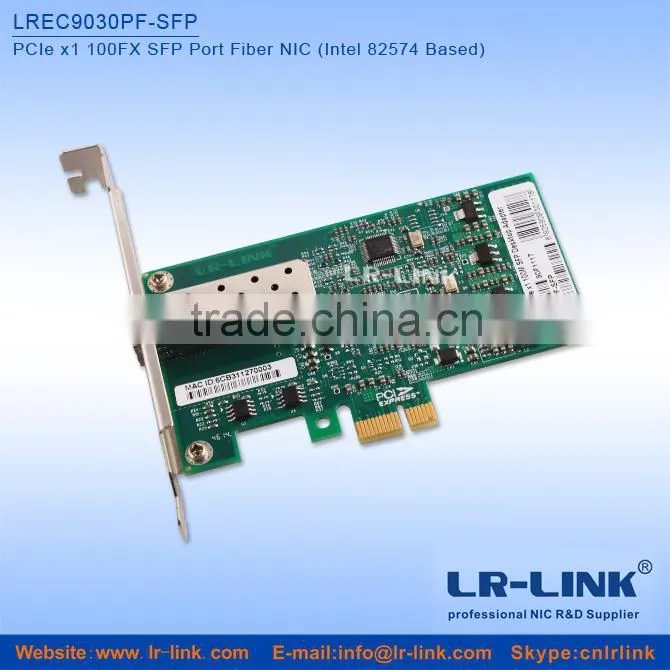 PCIe Intel 82574 Chipset PCI Express x1 100Mbps MM SC Port Fiber Optic Fast Ethernet PXE Types of Boot Room PCIe Lan Card