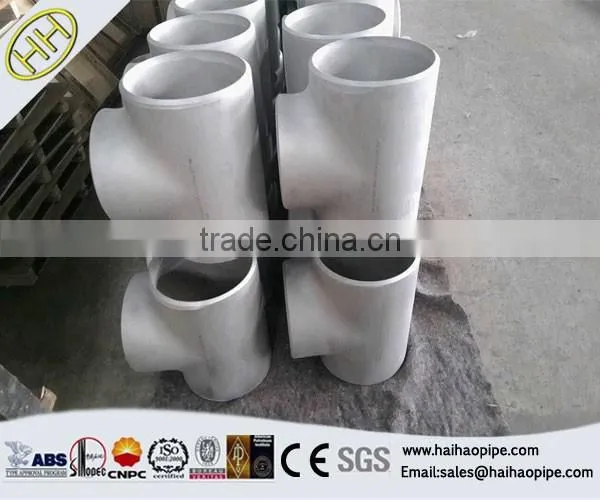 ASME 16.9 Butt Welding Carbon Steel Pipe equal straight Tee Pipe Fitting