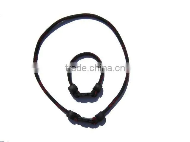 Power Energy Titanium Germanium 1 Rope Necklace & Bracelet Set