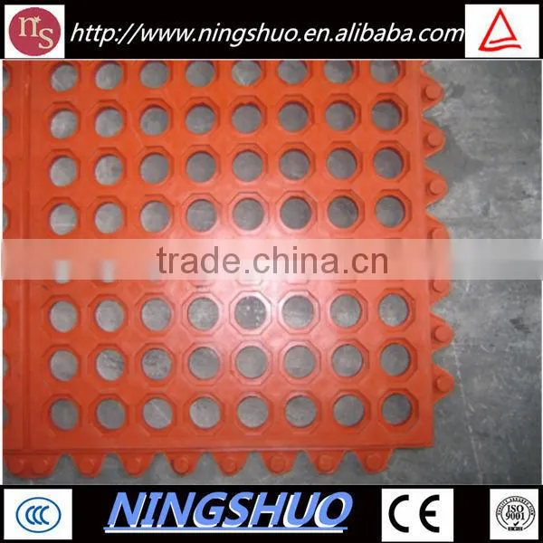 China supplier of safety interlocking anti slip industrial rubber floor mat