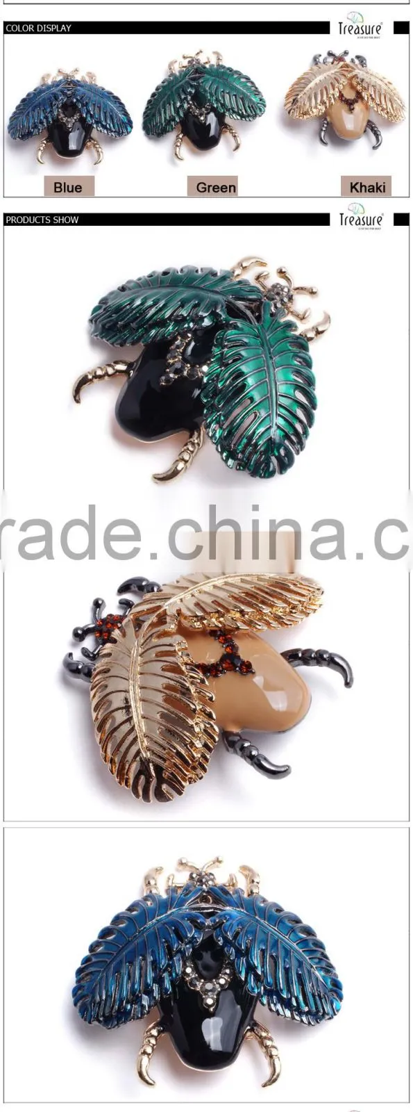2015 newest design insect brooch fashion alloy insect brooch