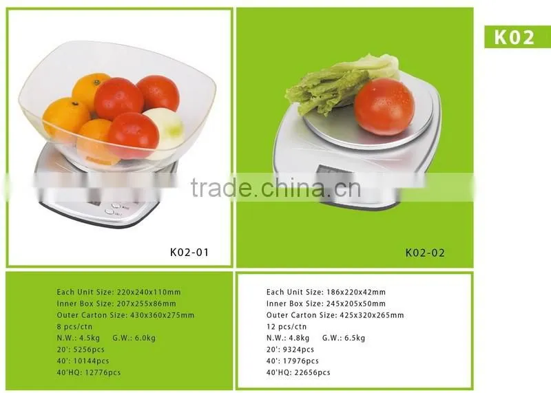 Fancy and Easy to View Electronic Cleverish Kitchen Scale with Full Smooth Stainless Steel Plate