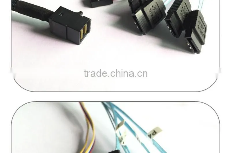 Vision Mini SAS SFF-8643 to SATA 7pin with sideband SGPIO Cable