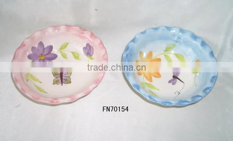 made in china frilly round ceramic dinner coupe plates trays