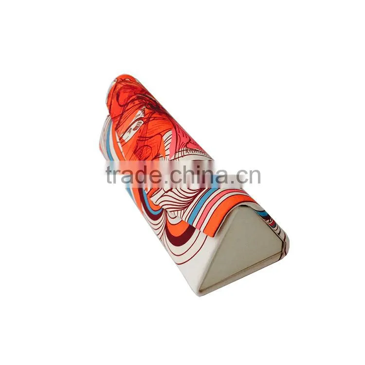 foldable triangular digital printing design hard glasses case