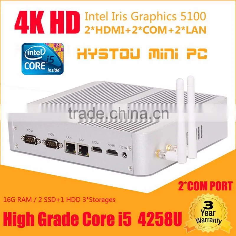 Small i5 mini computers With Intel Celeron i5 4258U 2.4GHZ turo2.9G 12V windows WiFi HDMI VGA HD 4K resolution USB