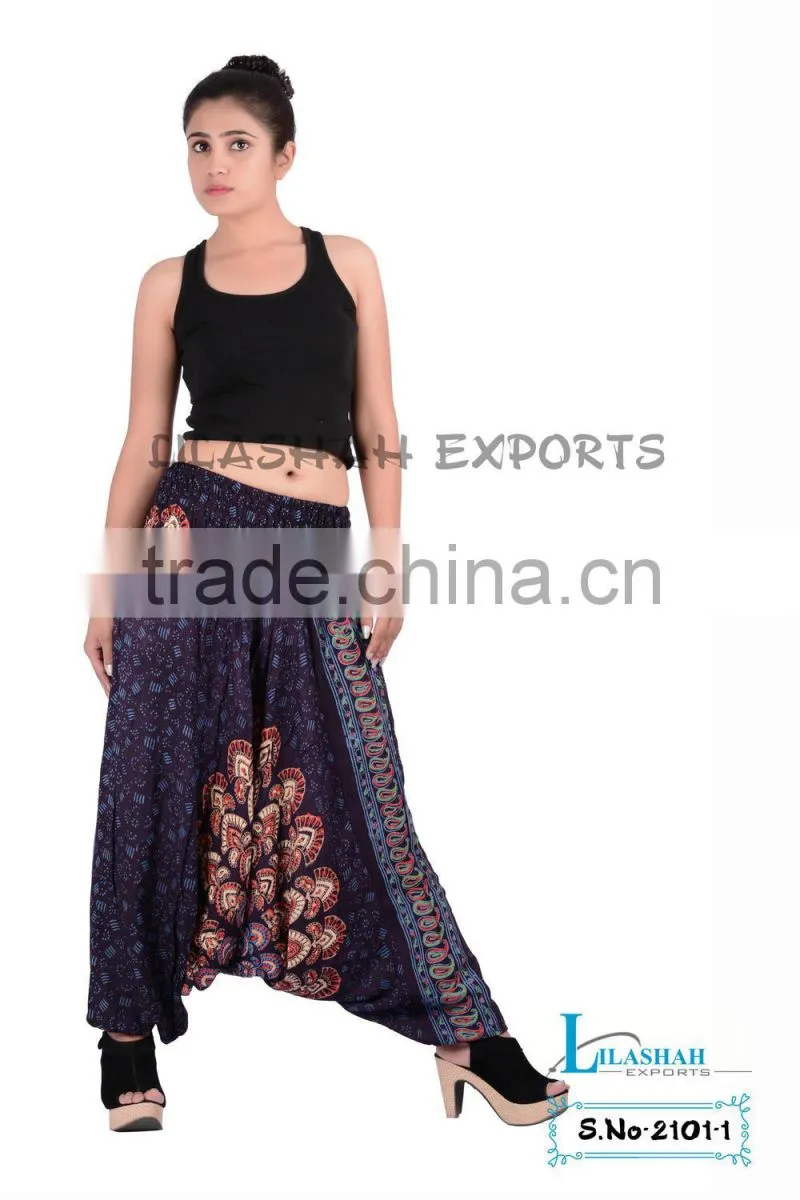 2101 Rayon Mandala Pants Rayon Trousers harem pants jaipur print trousers
