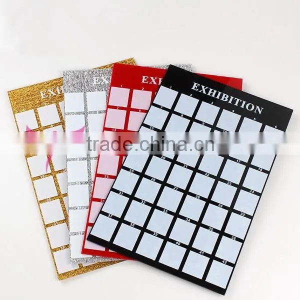 42 spaces 4colors plastic nail art show case,nail art tips display card,nail color book