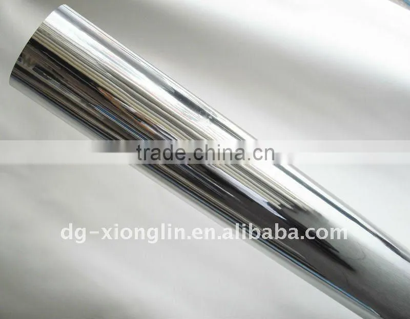 Dongguan Xionglin Thermoplastic polyurethane TPU Label Plating Silver Metalic Film For Converse Shoes And Garment Logo