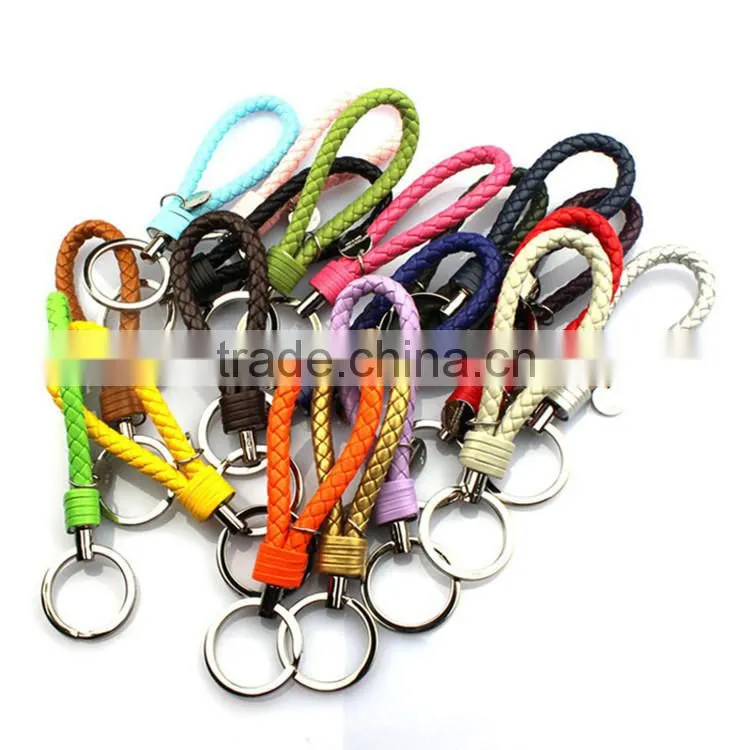 European style Personalized metal keychain souvenir,High Quality PU leather keyring