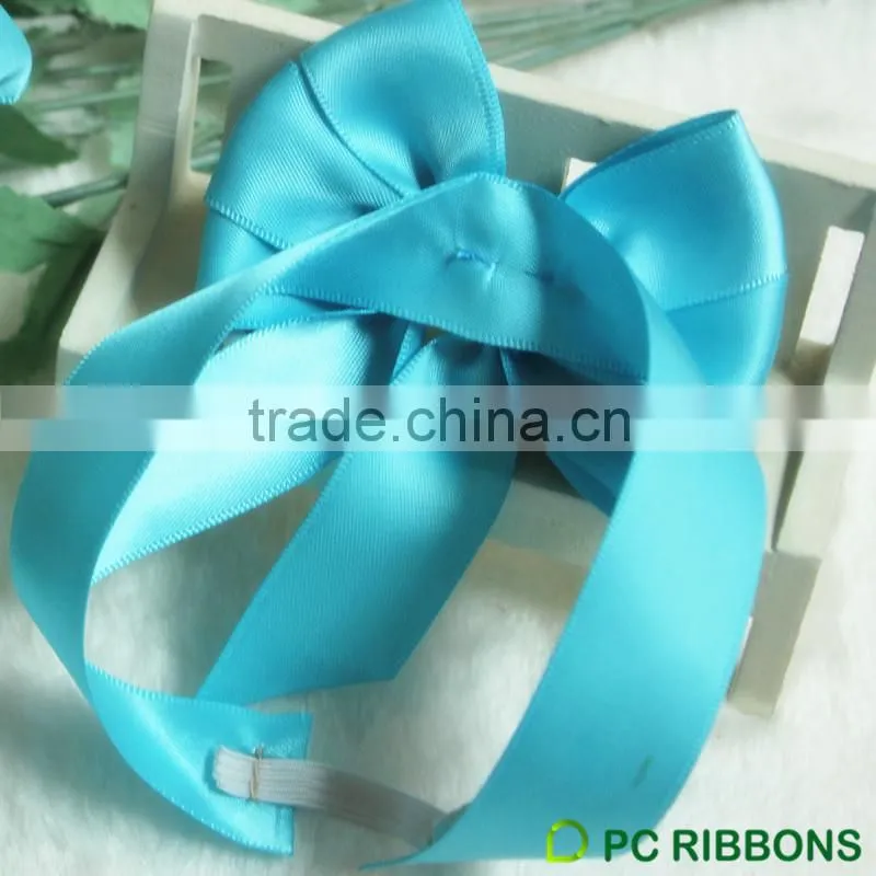 2015 hot sale ribbon bow with elastic loop/gift wrapping ribbon bows