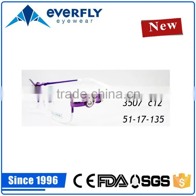wide temple metal optical frames for women