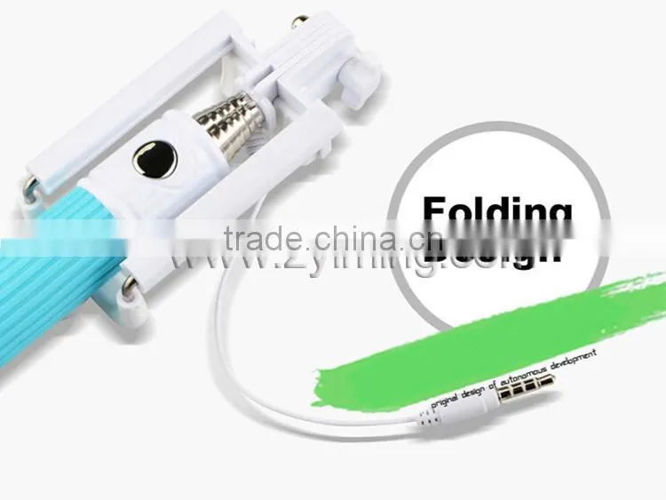 Zyiming factory wholesale folding selfie stick YM-Z07-6S selfie stick extendable baton for smart phone
