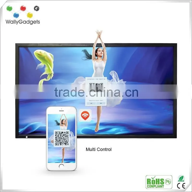 2016 popular Black intelligent electronic whiteboard wall-mounted touch screen smart TV 55"