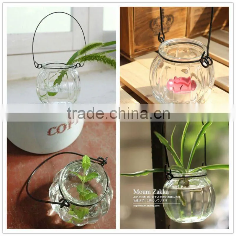 pumpkin shaped glass hanging jar