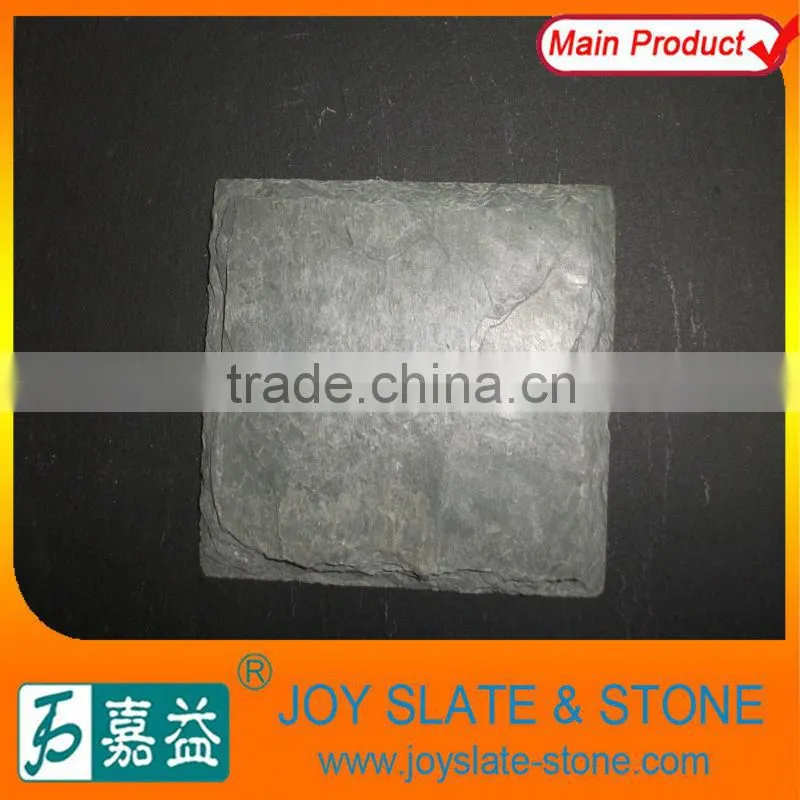 black square slate coasters