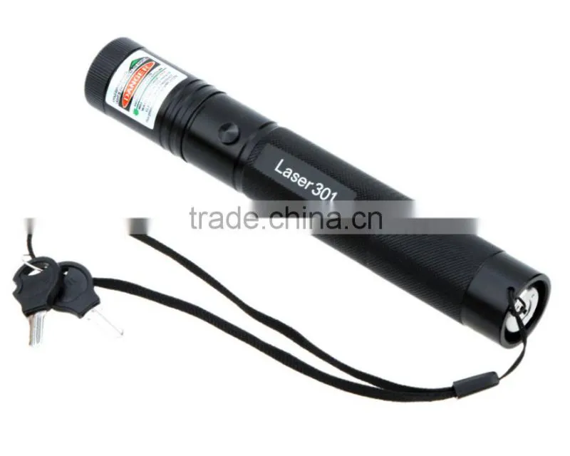 New Arrival Adjustable 50000mW Focus Burning Match Lazer 301 Green Laser Pointer Pen with Safe Key for Sale 10000 Meters