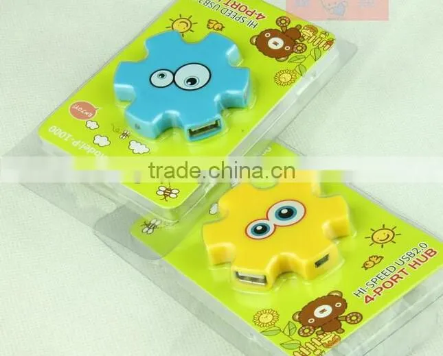 wholesale lovely 4 port usb hub with carambola shape