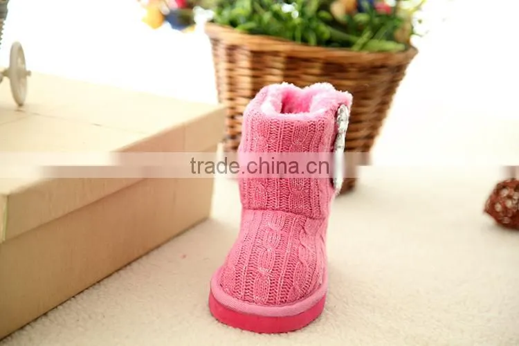 Crochet knitting cheap indoor outdoor pink baby shoes for girls