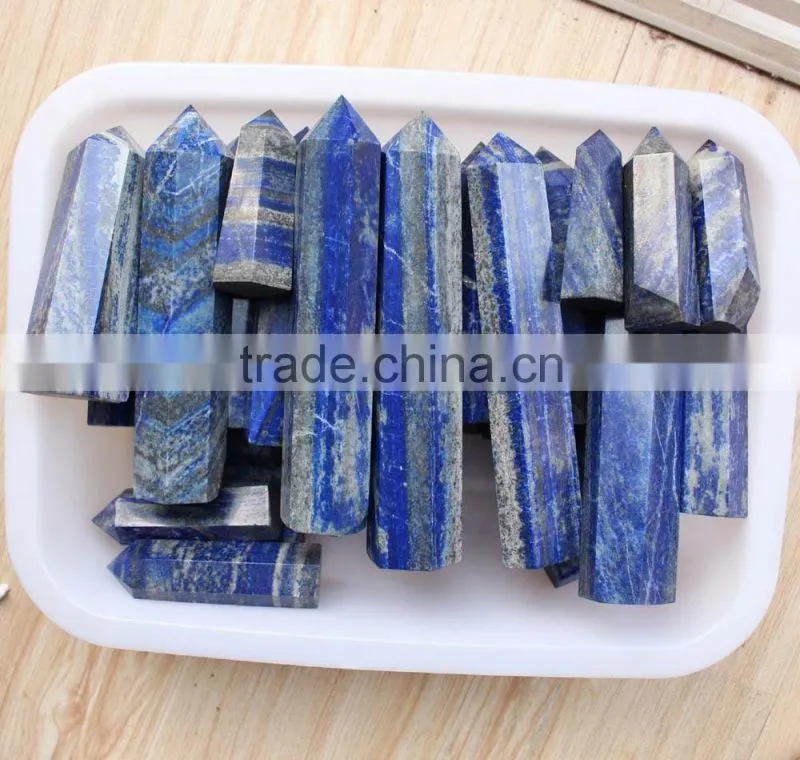 deep color polished lapis lazuli stone towers